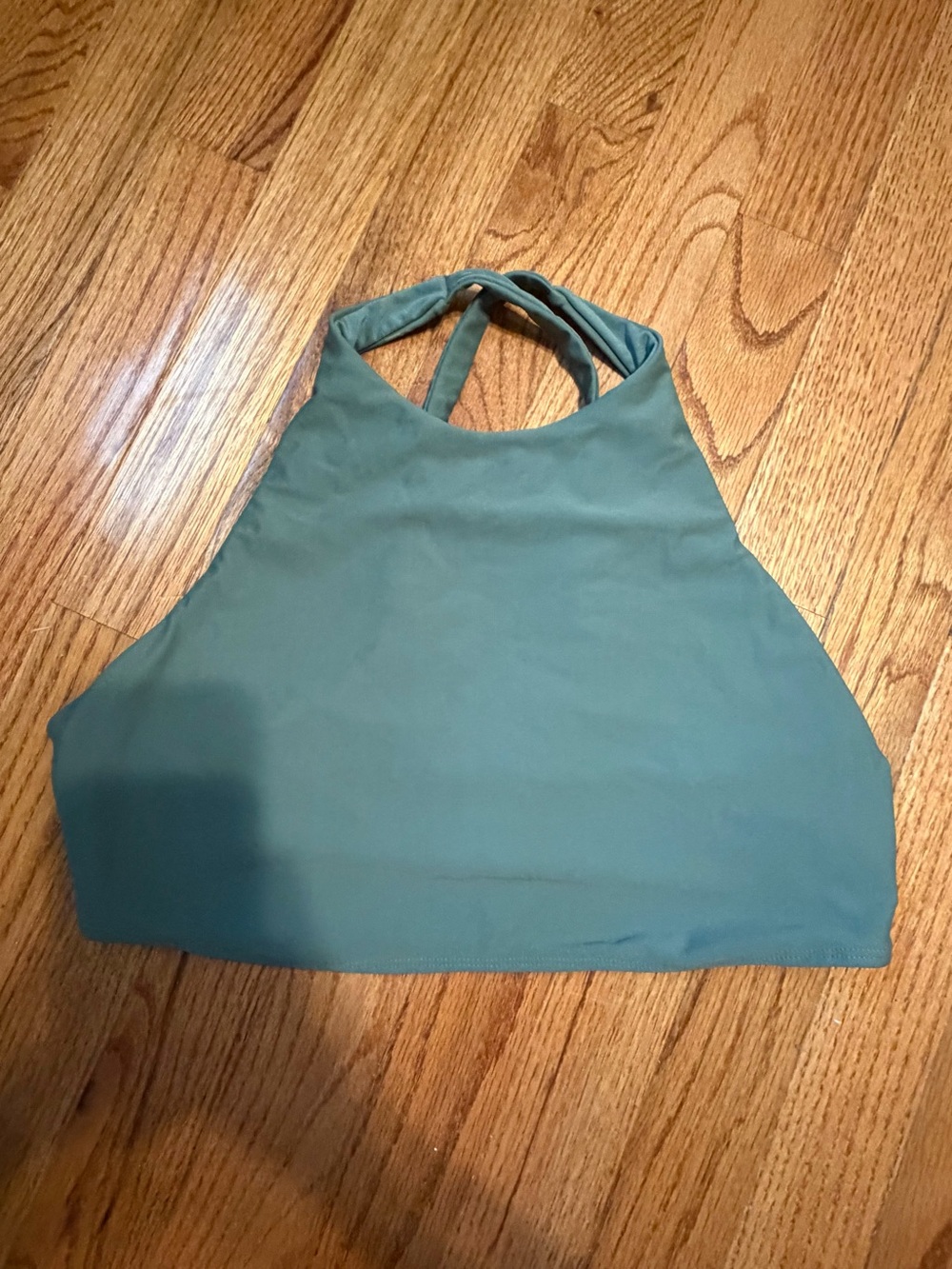 aerie Teal Green High Neck Bikini Top